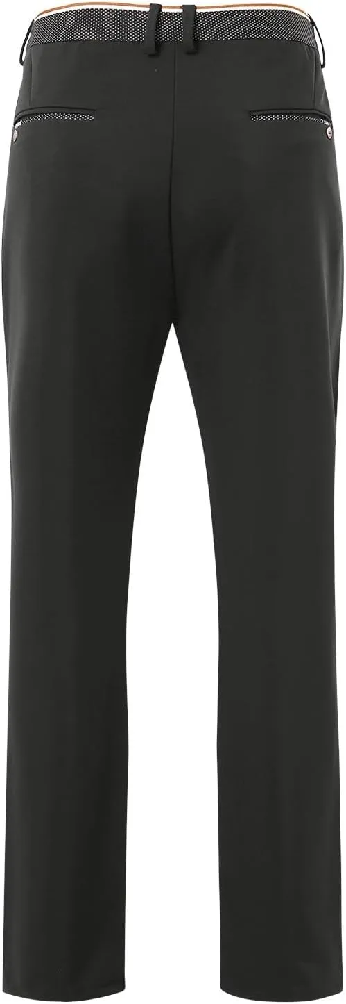 2023 Men's Fashion Stretch Dress Pants Slim Fit Plaid Pants Business Suit Pants Casual Golf Pants Plus Size Stylish Trousers