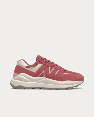 57/40 Washed Henna with Oyster Pink Low Top Sneakers