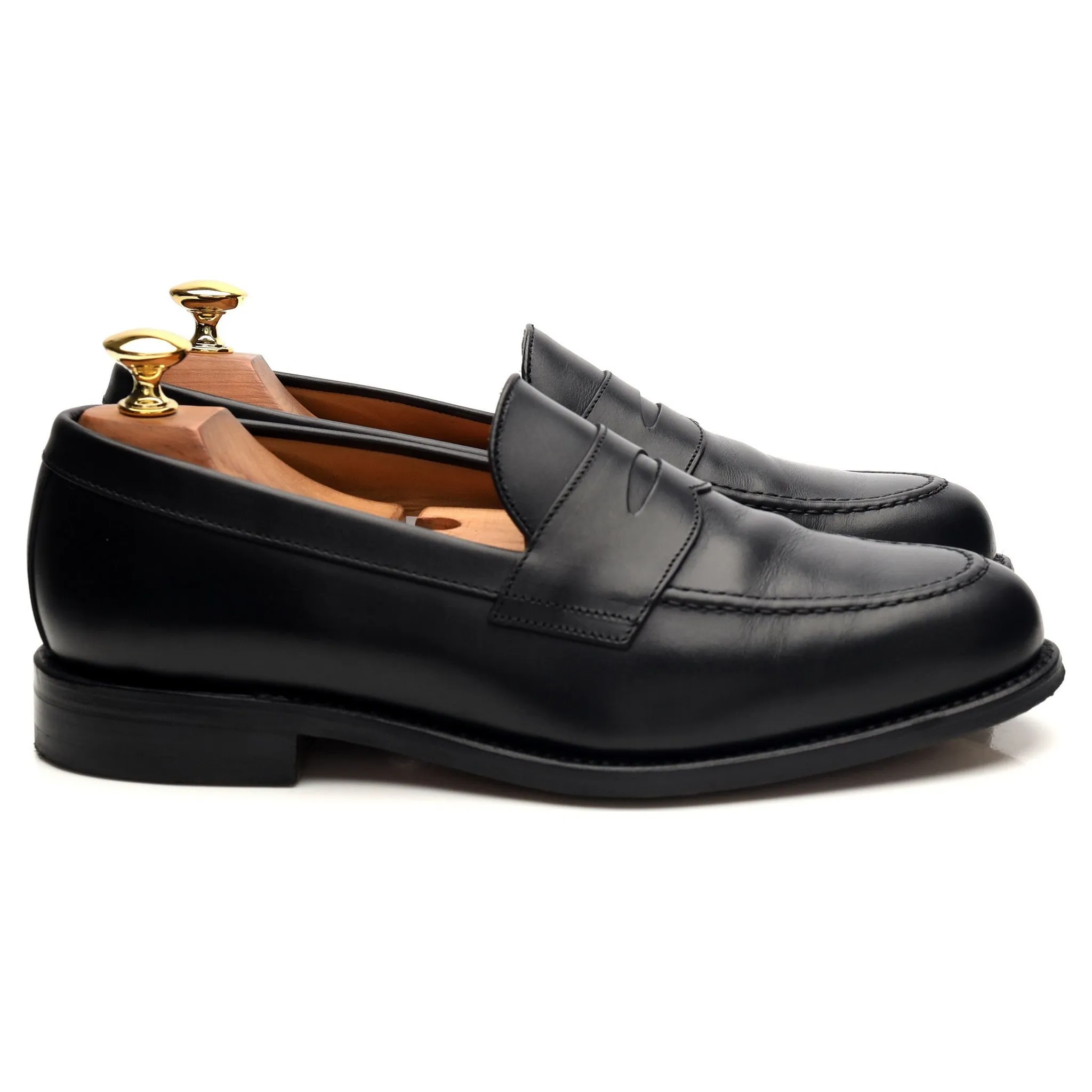 '9628' Black Leather Loafer UK 6.5