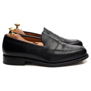 '9628' Black Leather Loafer UK 6.5