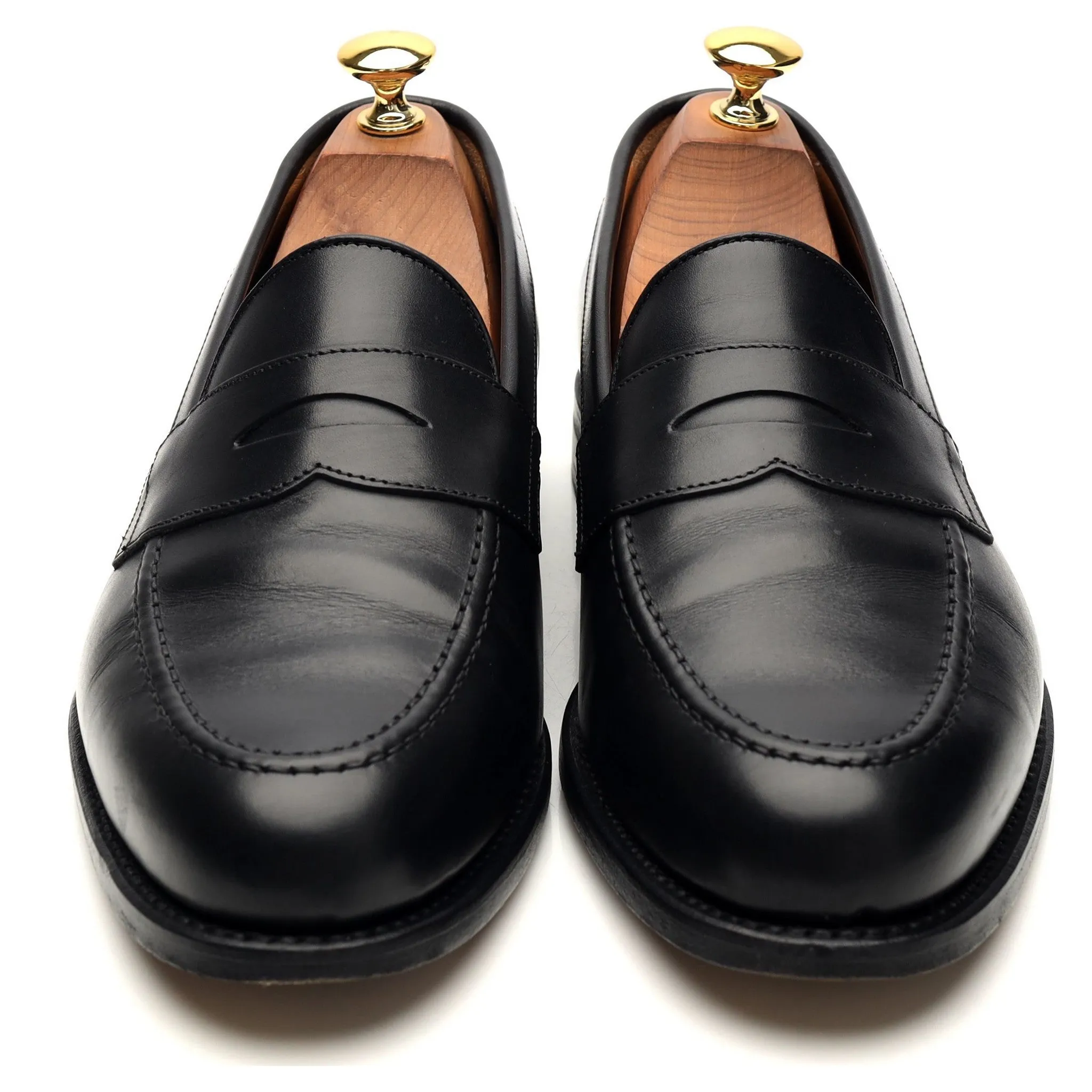 '9628' Black Leather Loafer UK 6.5