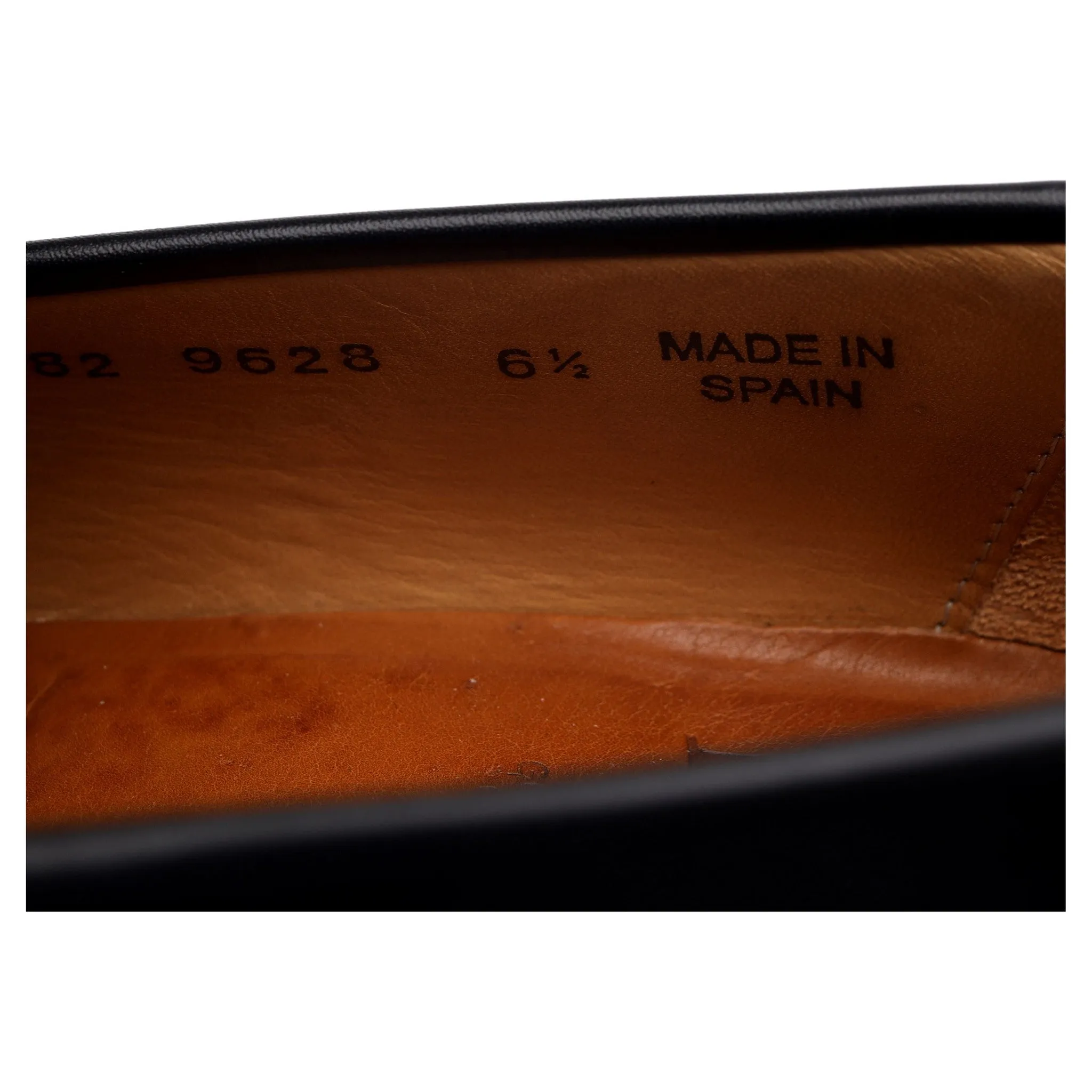 '9628' Black Leather Loafer UK 6.5