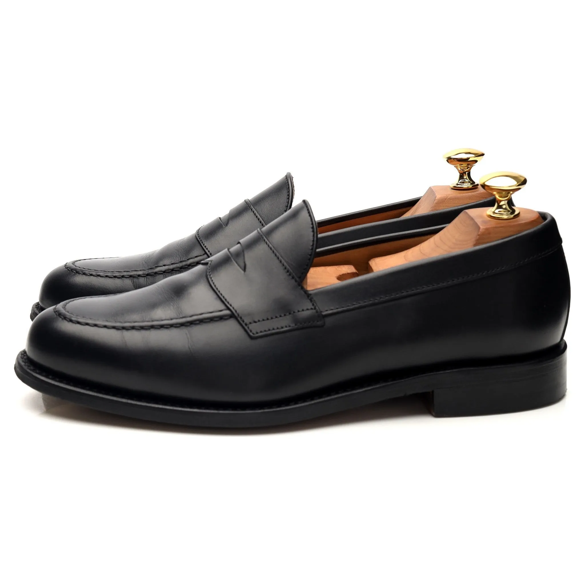 '9628' Black Leather Loafer UK 6.5