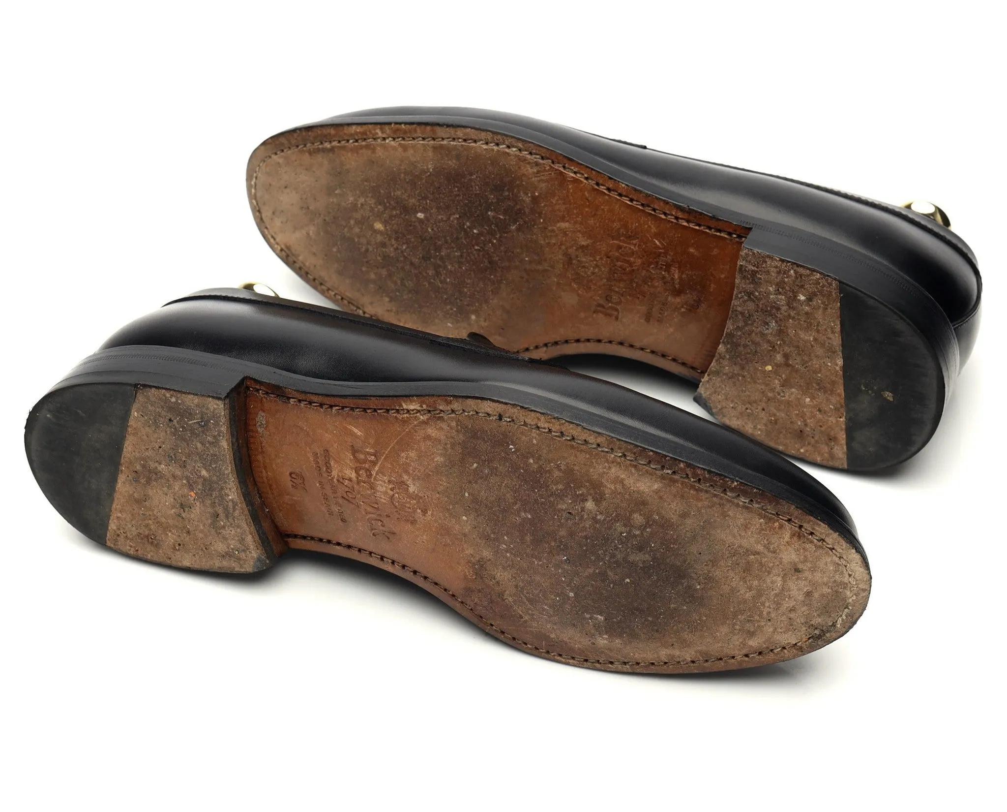 '9628' Black Leather Loafer UK 6.5