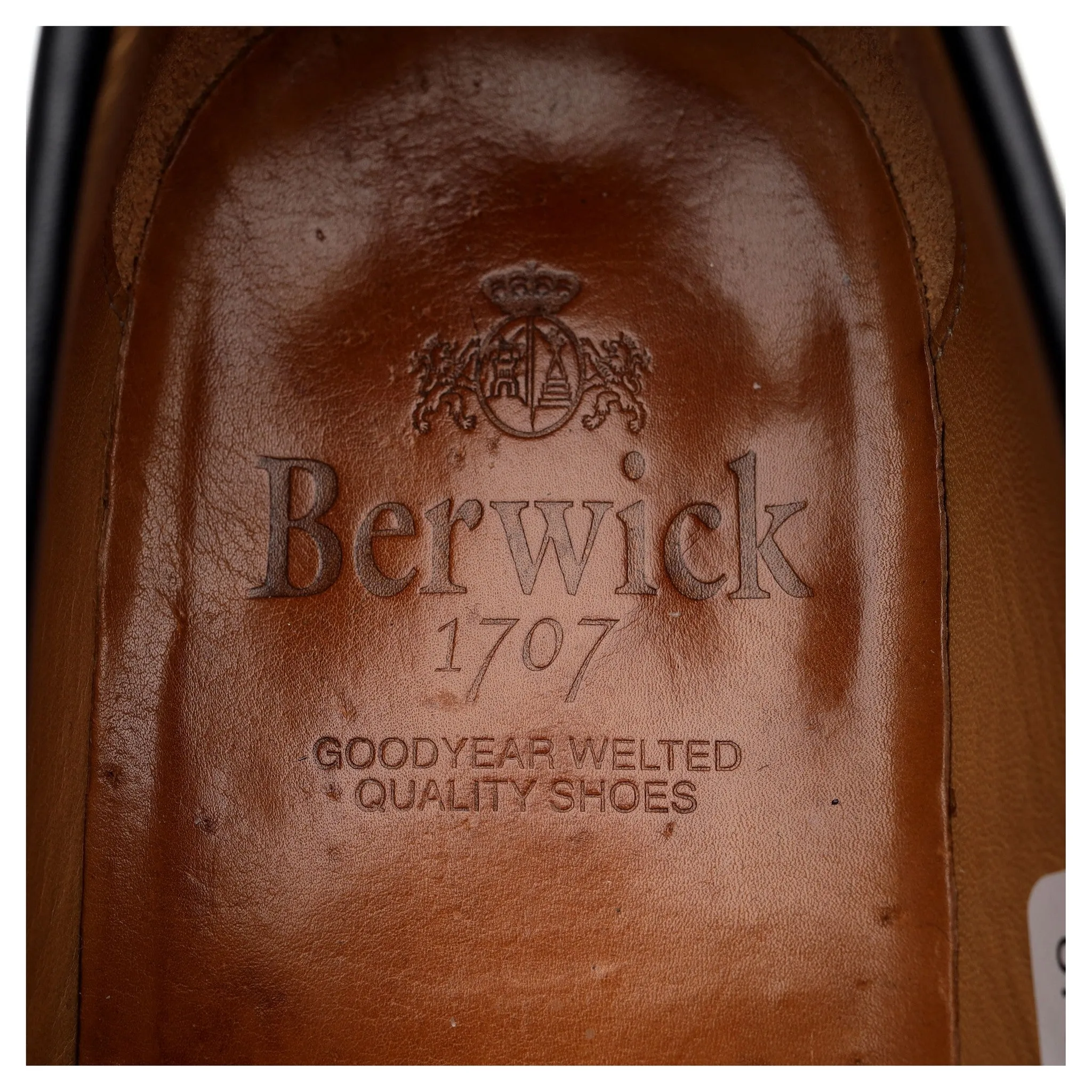 '9628' Black Leather Loafer UK 6.5