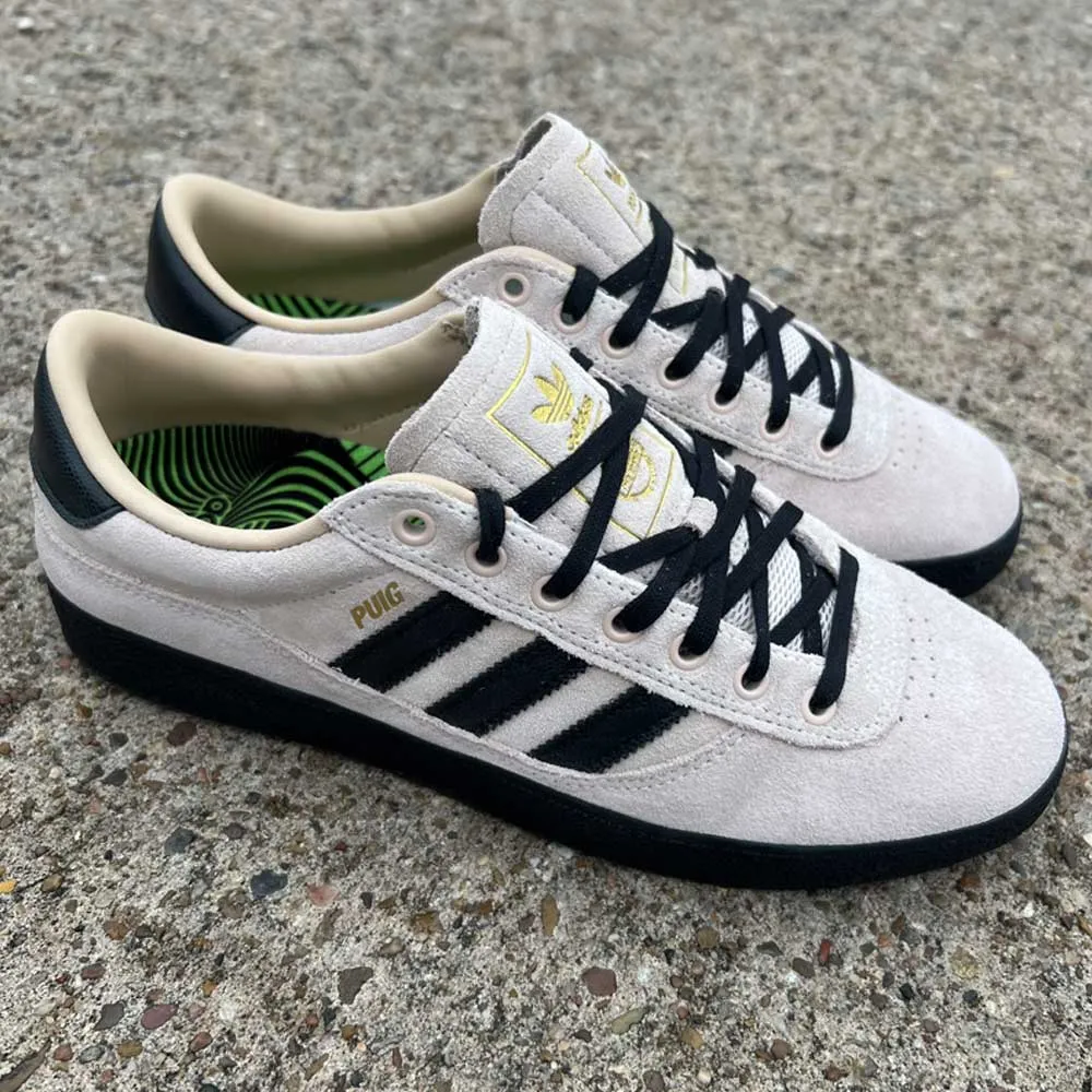 Adidas Puig Indoor Aqua Black White Suede Shoes