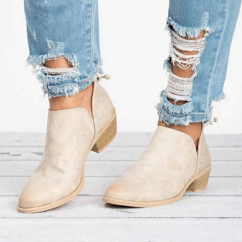 Arrival Holiday Sale - Autumn Women Shoes Retro High Heel Ankle Boots