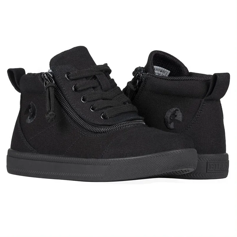 Billy Footwear (Kids) XDR Fit - Short Wrap High Top DR Black Canvas Shoes Clearance