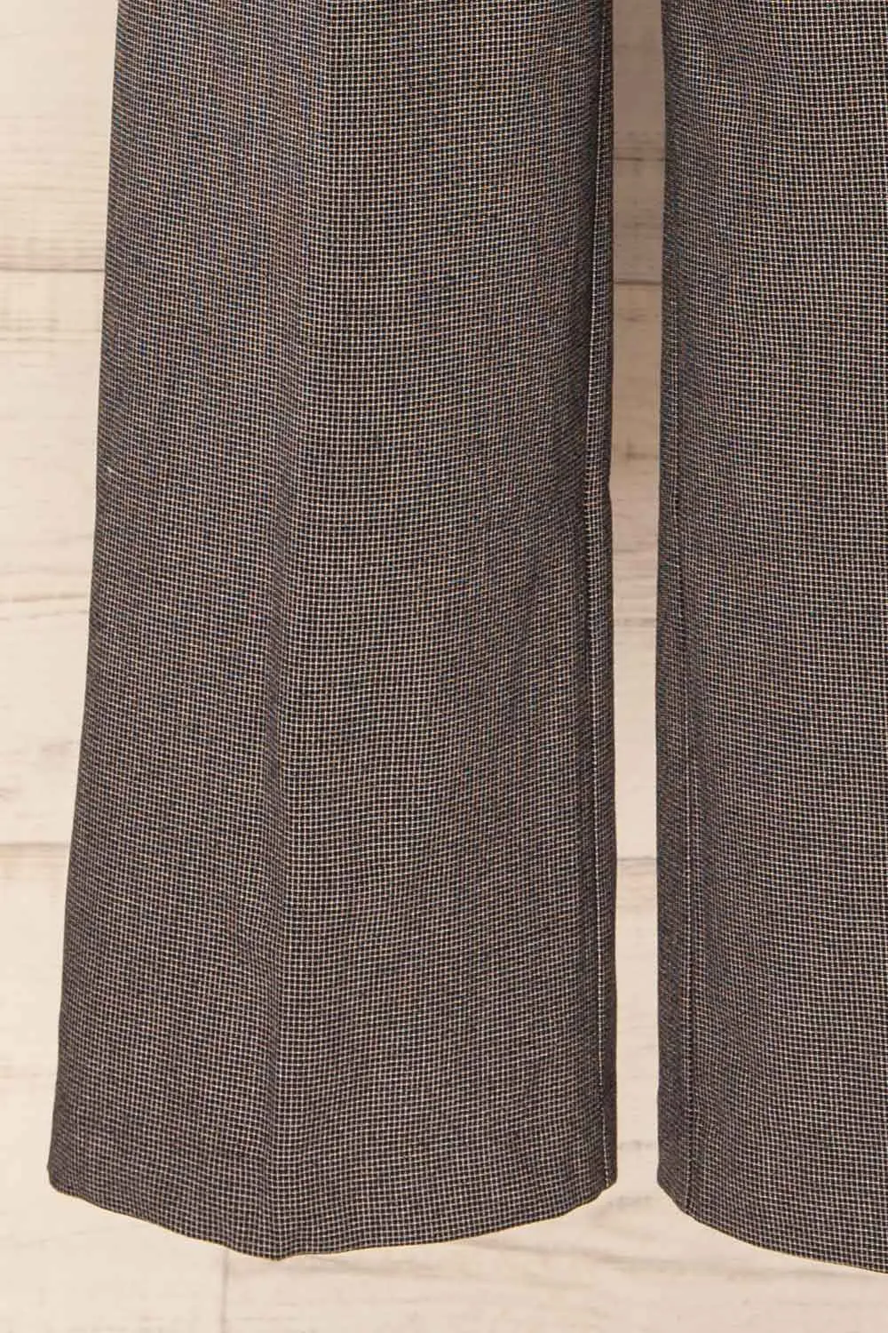 Bjork Black | Plaid High-Waisted Straight Leg Pants