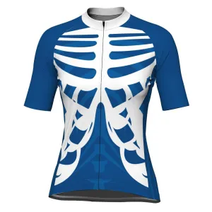 Blue Short Sleeve Cycling Jersey for Women
