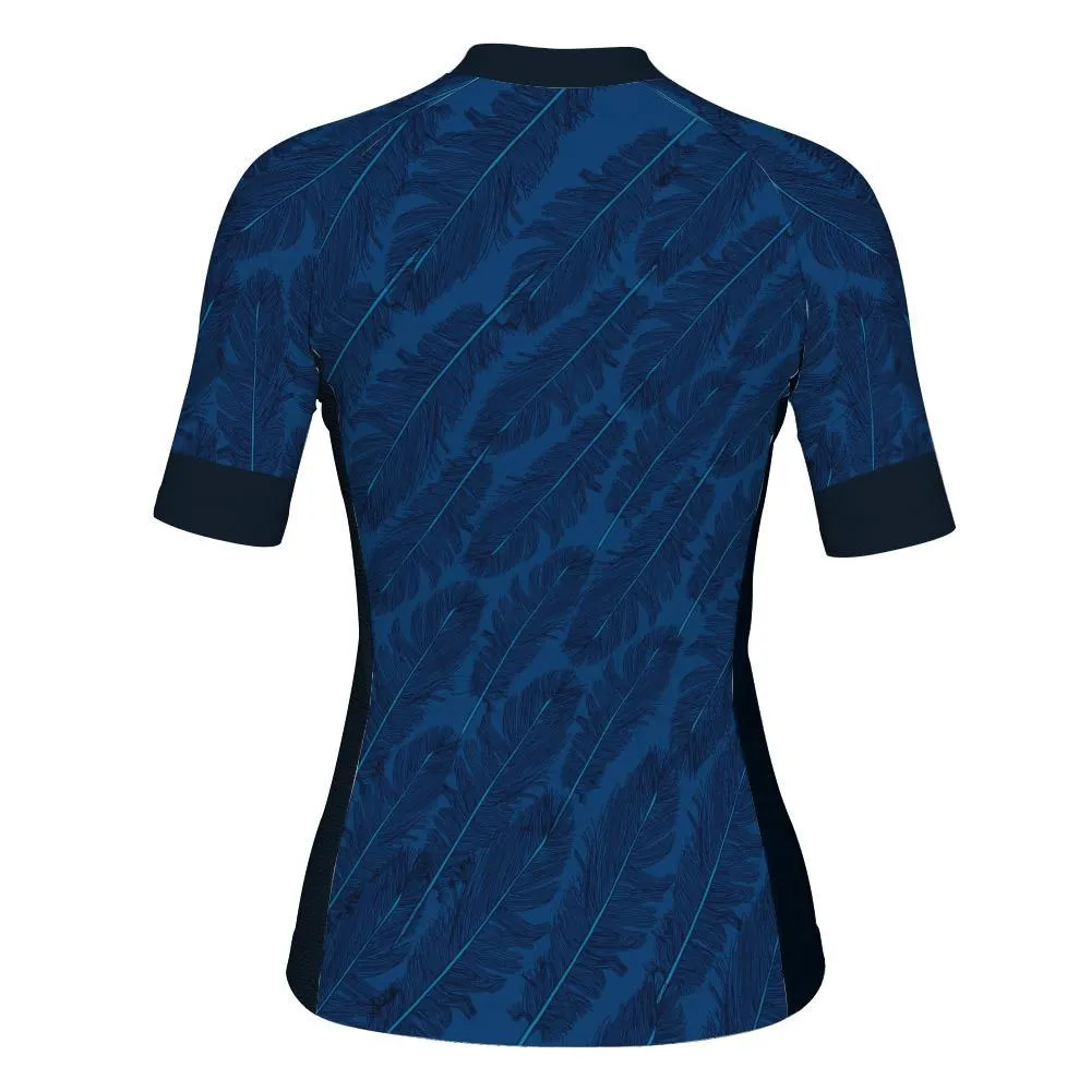 Blue Short Sleeve Cycling Jersey for Women