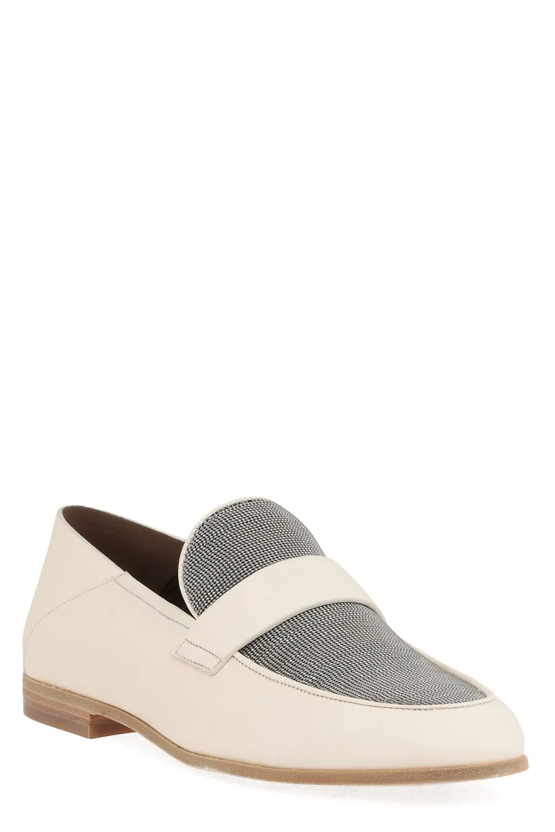 Brunello Cucinelli Bead-Embellished Loafers