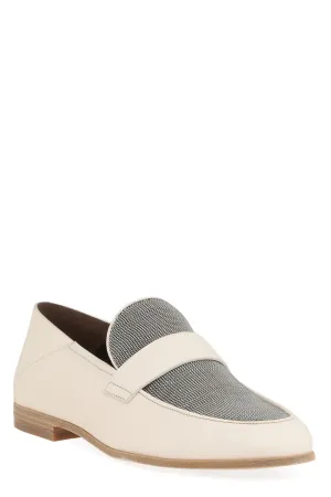 Brunello Cucinelli Bead-Embellished Loafers