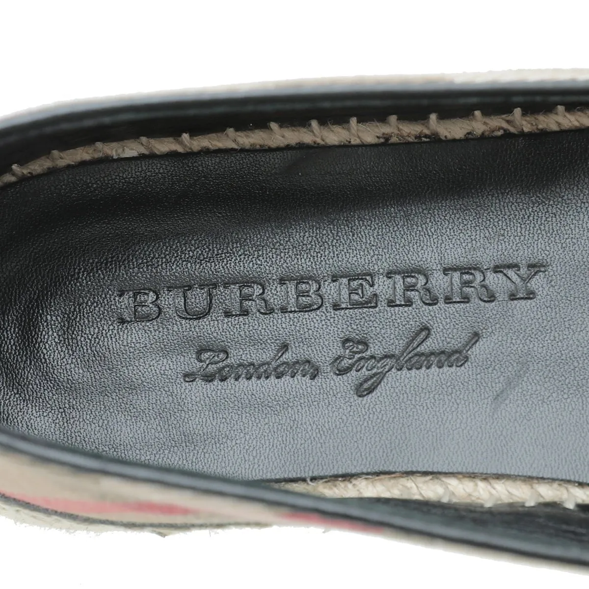 Burberry Black House Check Hodgeson Tassel Espadrille 39