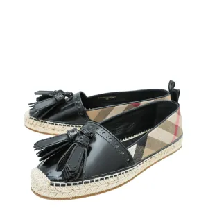 Burberry Black House Check Hodgeson Tassel Espadrille 39