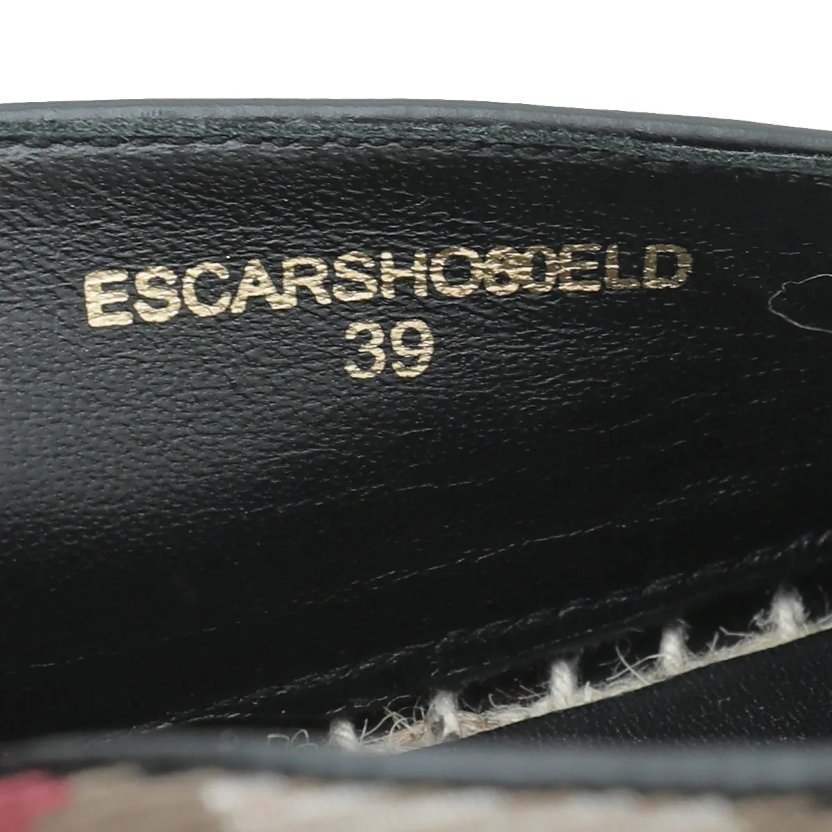 Burberry Black House Check Hodgeson Tassel Espadrille 39