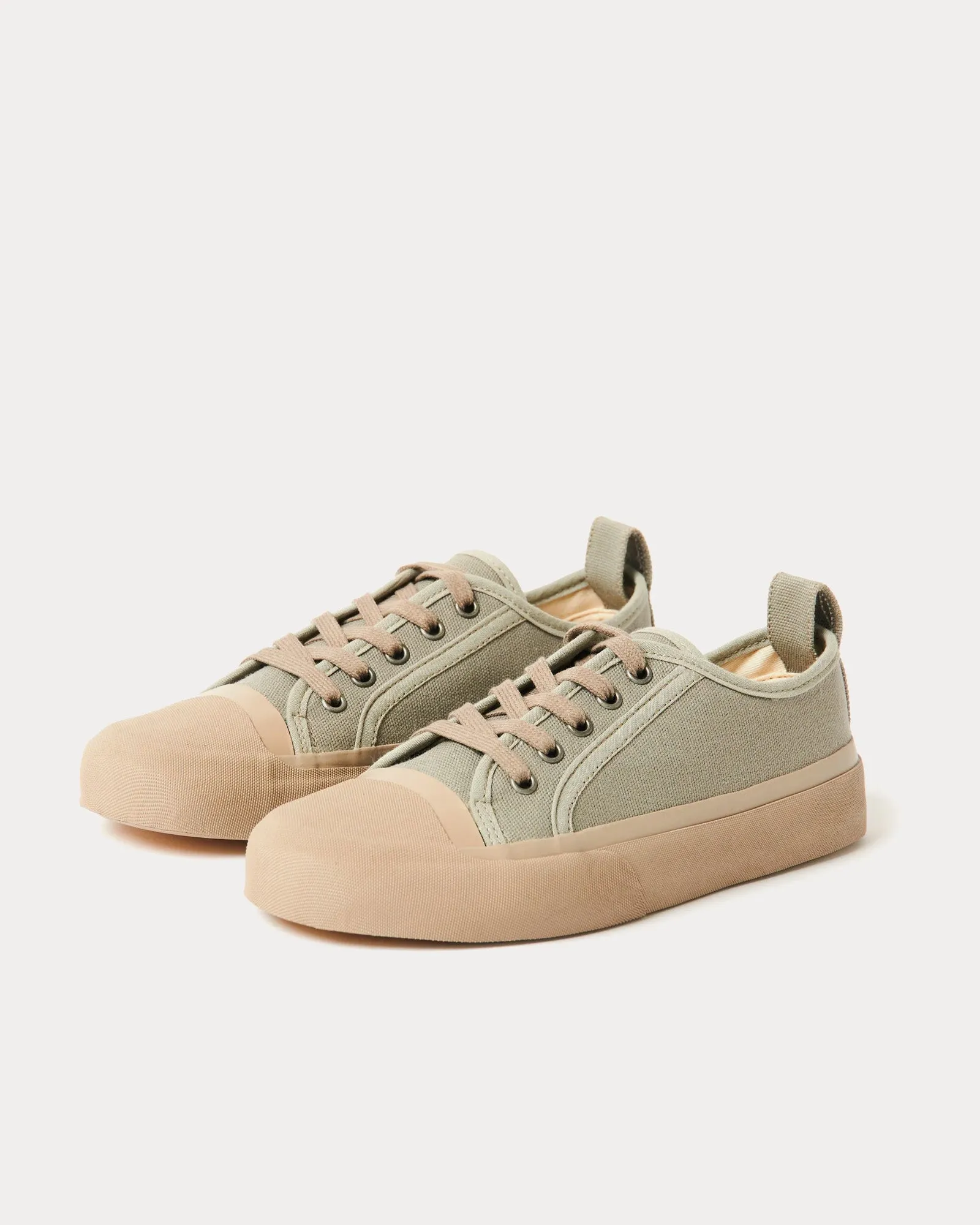 Byrd Canvas Khaki Low Top Sneakers