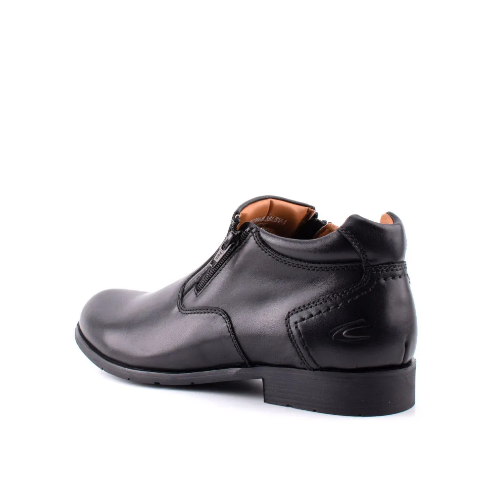 camel active Leather High Cut Formal Shoes Men Black BOND II 802364-BE3SLSV-1 BLACK