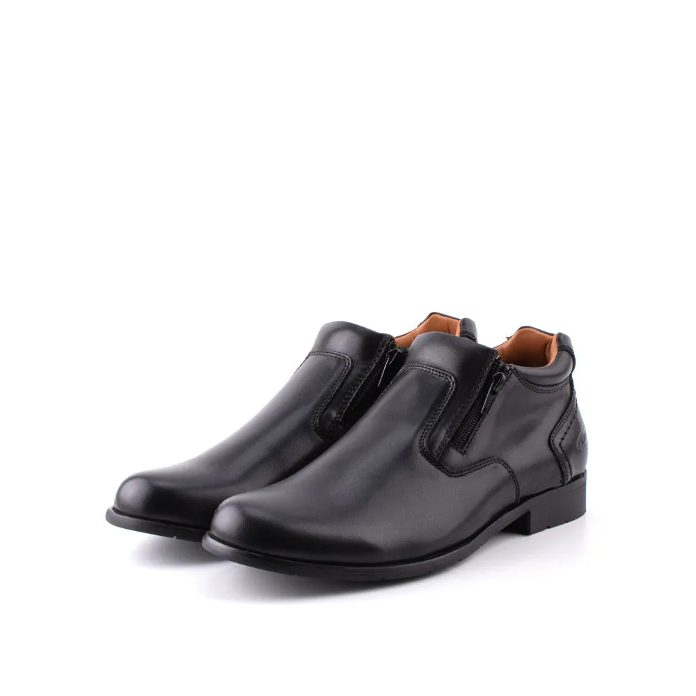 camel active Leather High Cut Formal Shoes Men Black BOND II 802364-BE3SLSV-1 BLACK