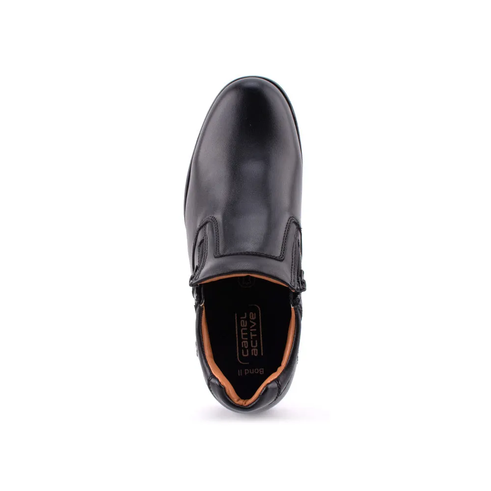 camel active Leather High Cut Formal Shoes Men Black BOND II 802364-BE3SLSV-1 BLACK