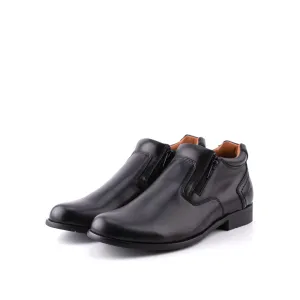camel active Leather High Cut Formal Shoes Men Black BOND II 802364-BE3SLSV-1 BLACK