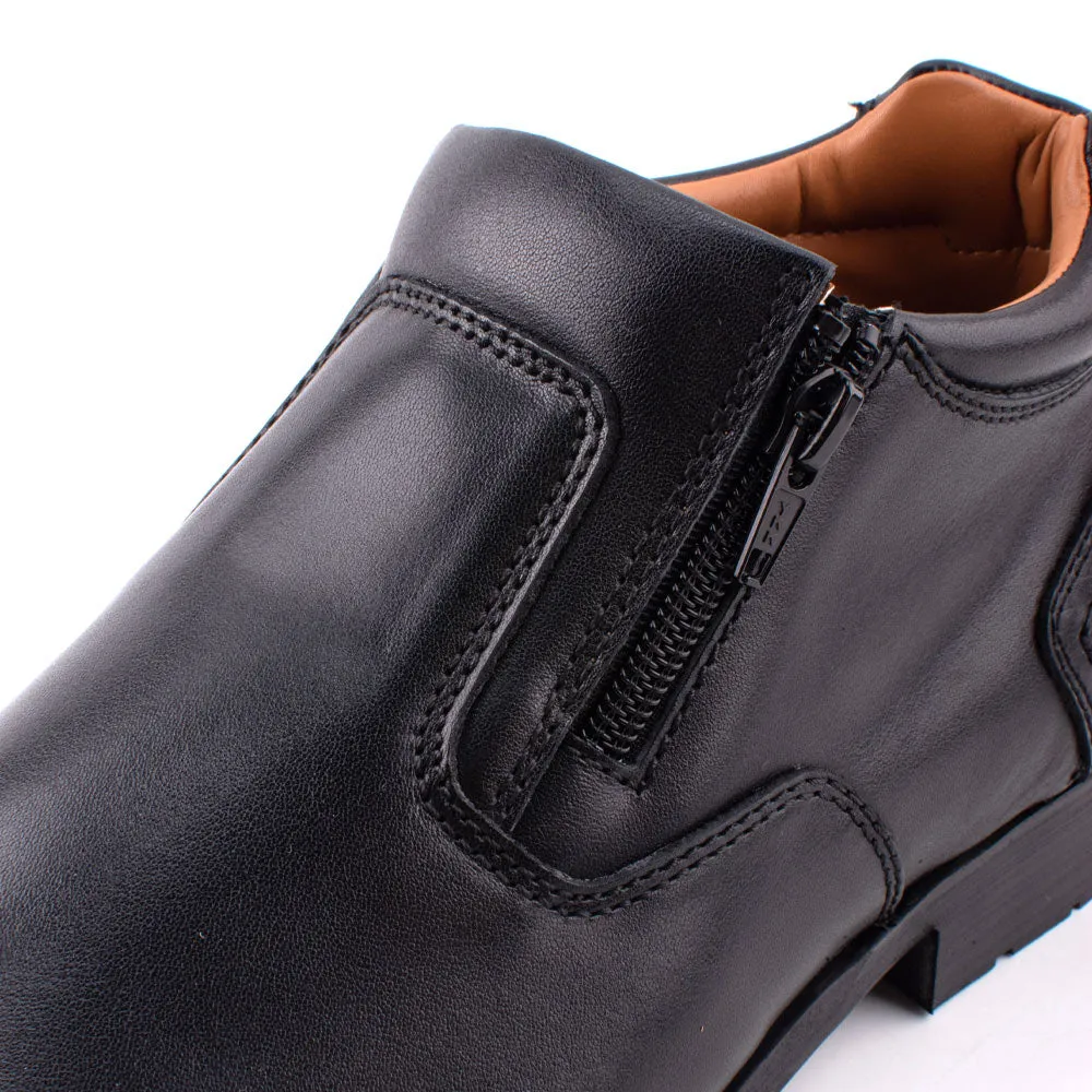 camel active Leather High Cut Formal Shoes Men Black BOND II 802364-BE3SLSV-1 BLACK