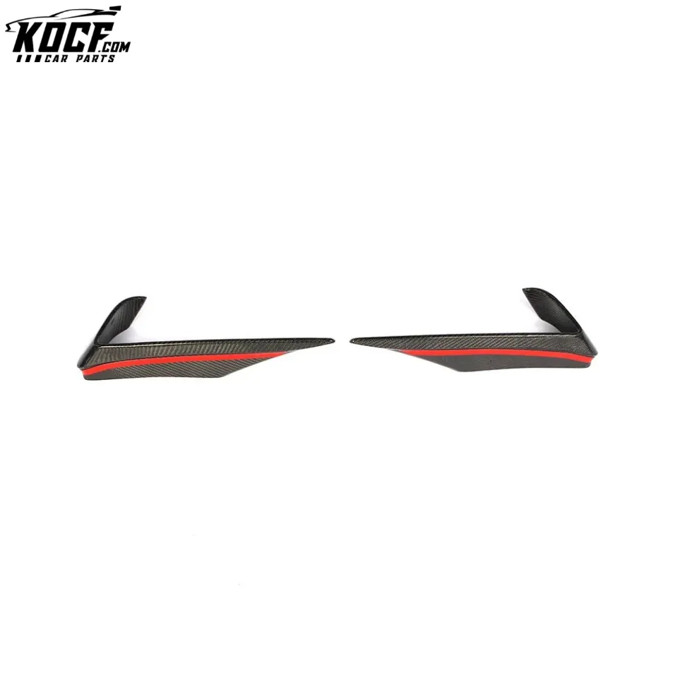 Carbon Fiber C197 Front Fog Lamp Vents Trim Flats for Mercedes Benz R197 SLS AMG GT 2010-2014