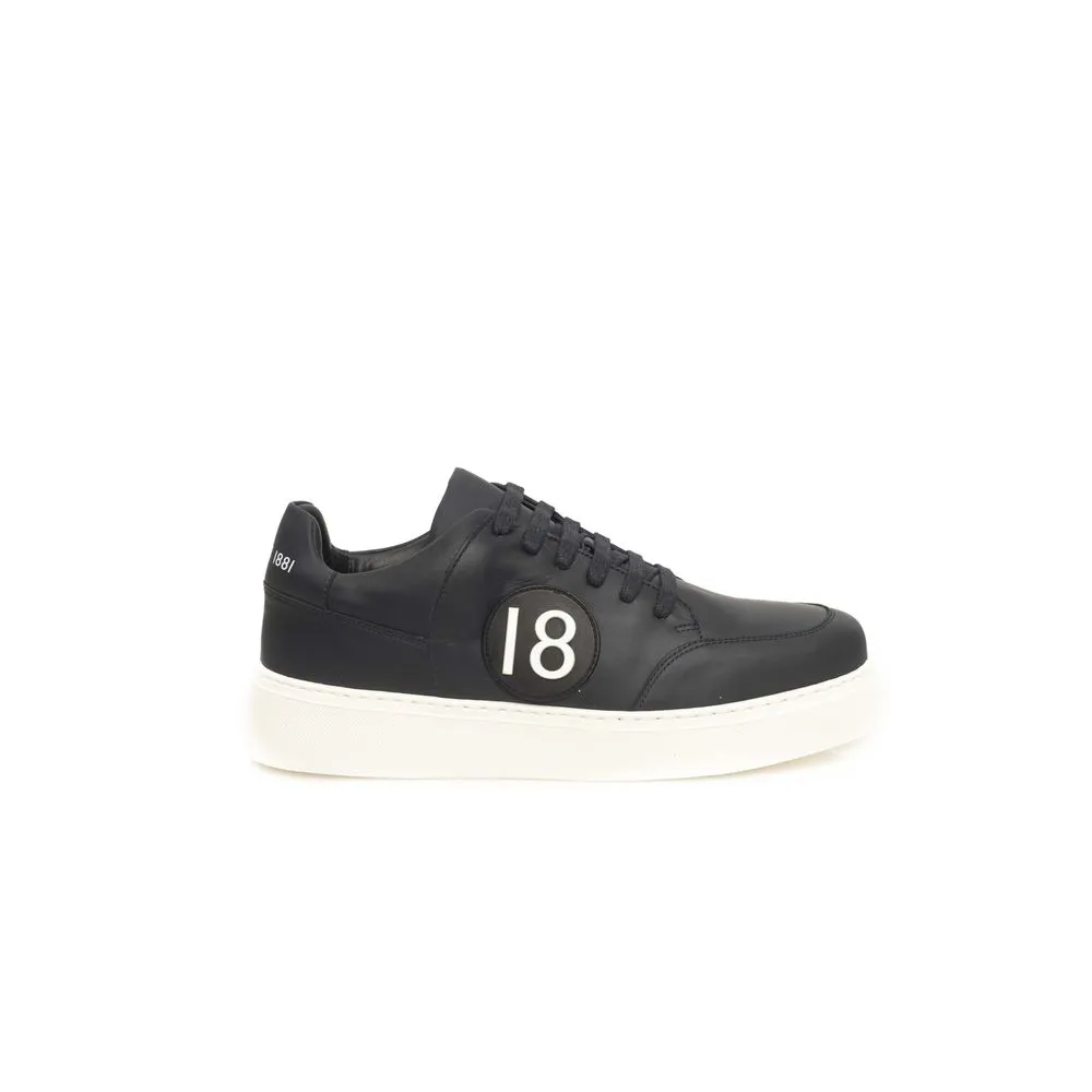 Cerruti 1881 Blue Cowhide Men's Sneaker
