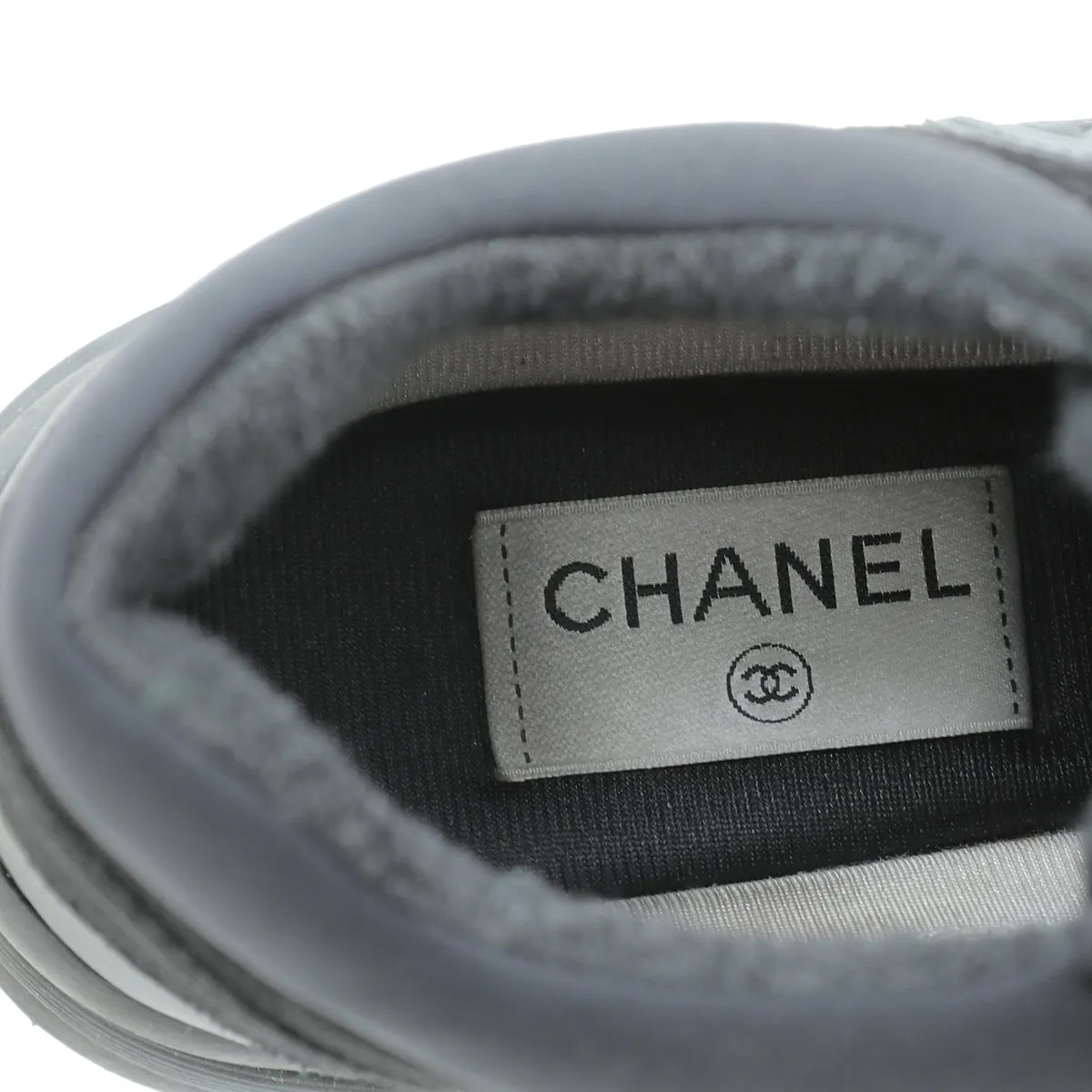 Chanel Black CC Lace Up Sneakers 39