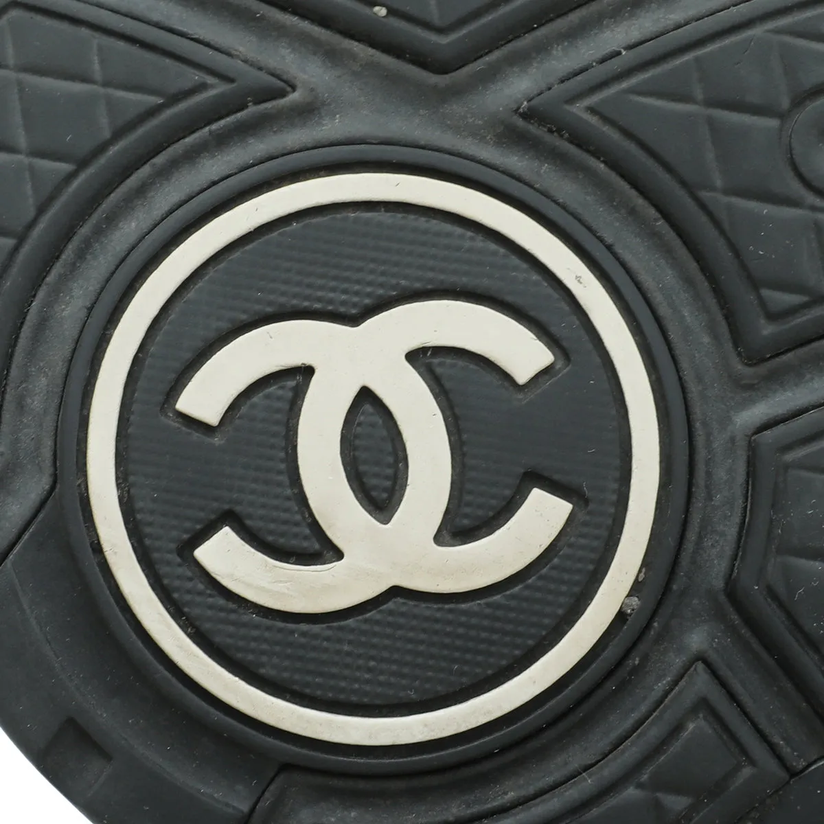 Chanel Black CC Lace Up Sneakers 39