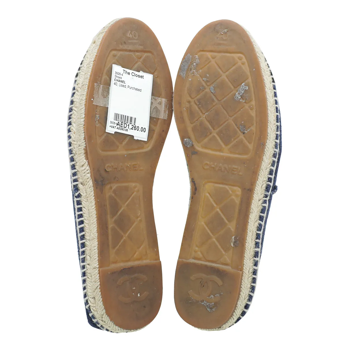 Chanel CC Cap Toe Espadrille 40