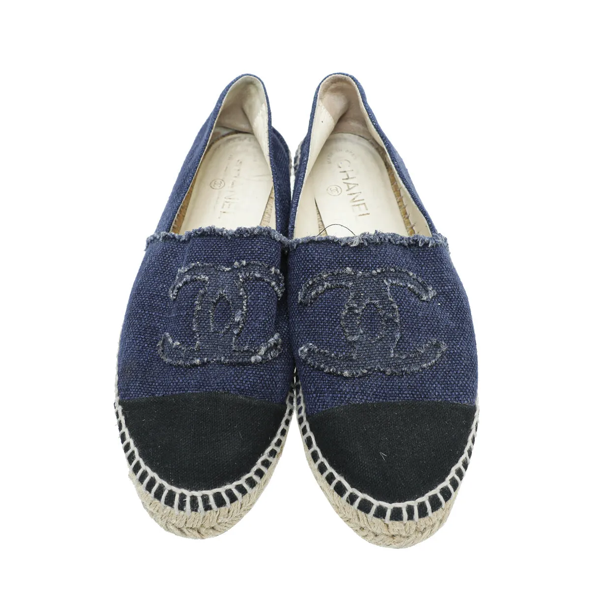 Chanel CC Cap Toe Espadrille 40