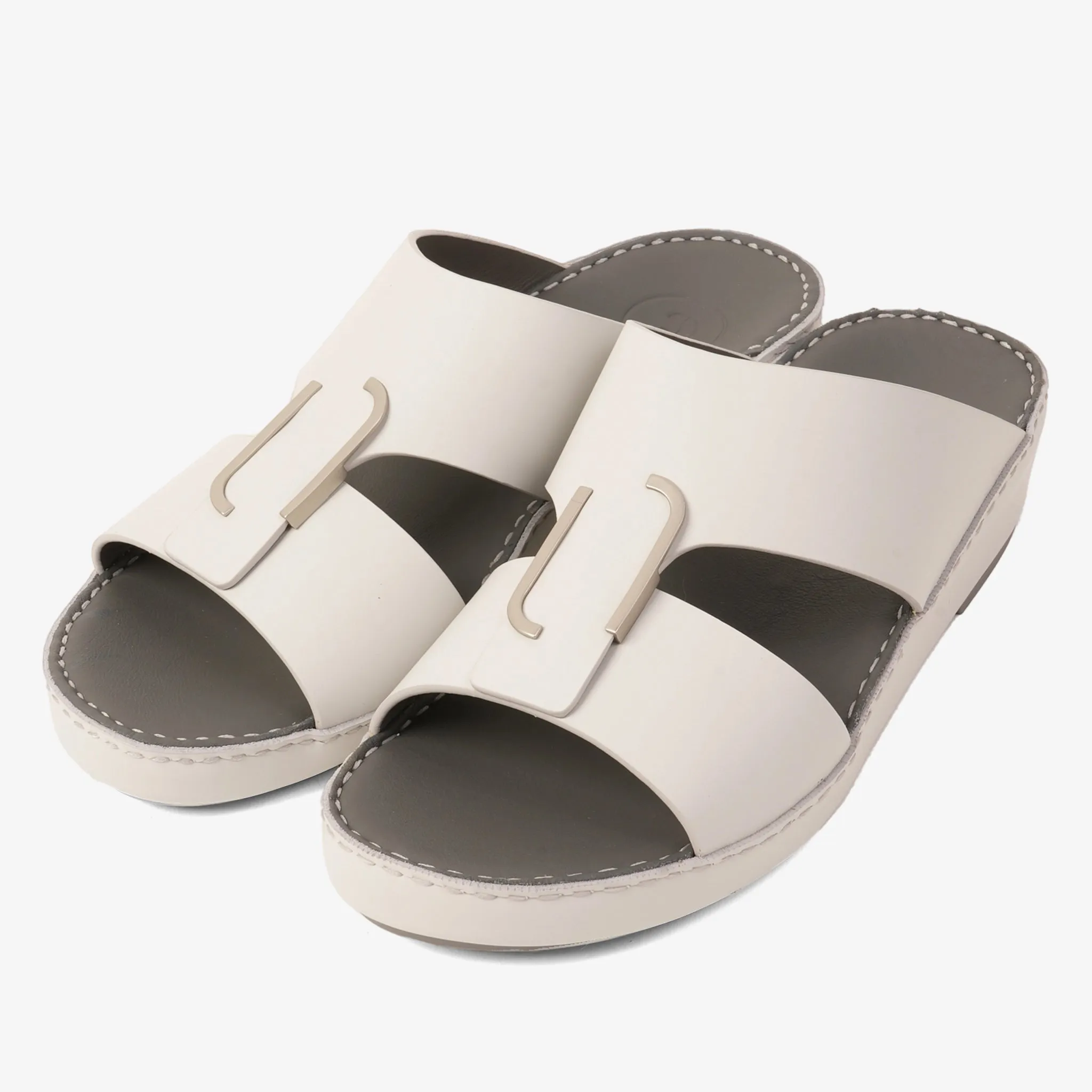 CLASSIC ARABIC NAPPA PUCCINI SANDALS LIGHT GREY