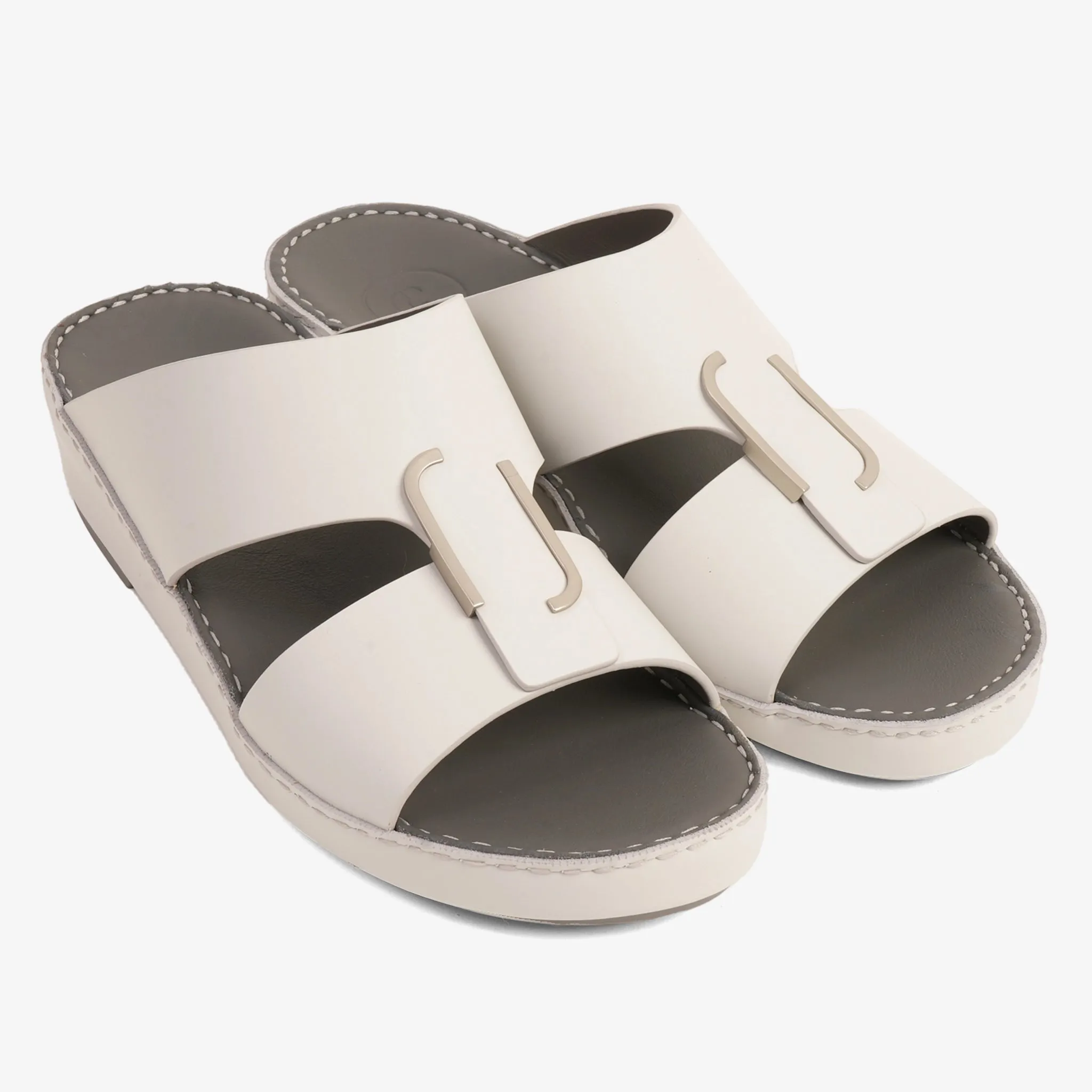 CLASSIC ARABIC NAPPA PUCCINI SANDALS LIGHT GREY
