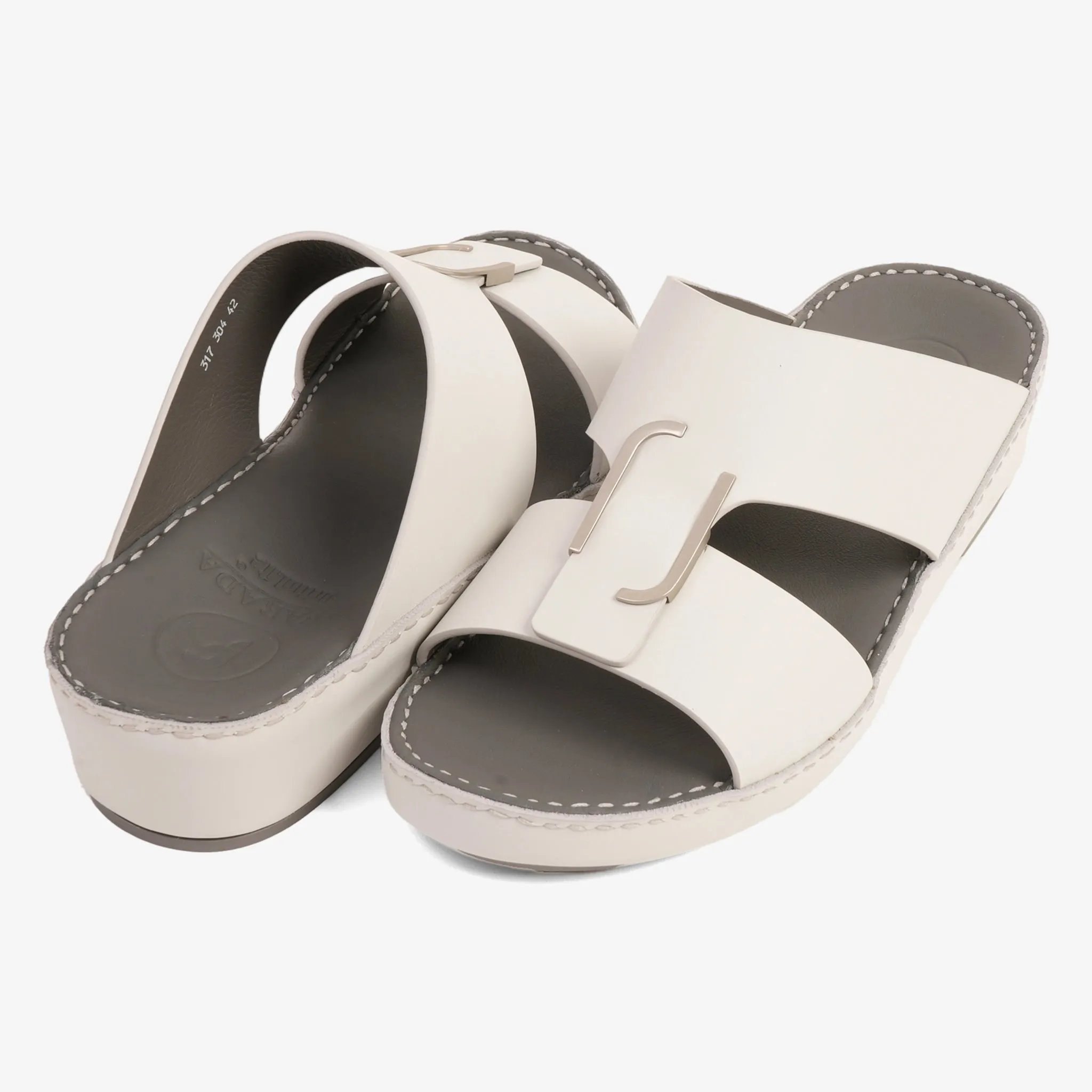 CLASSIC ARABIC NAPPA PUCCINI SANDALS LIGHT GREY