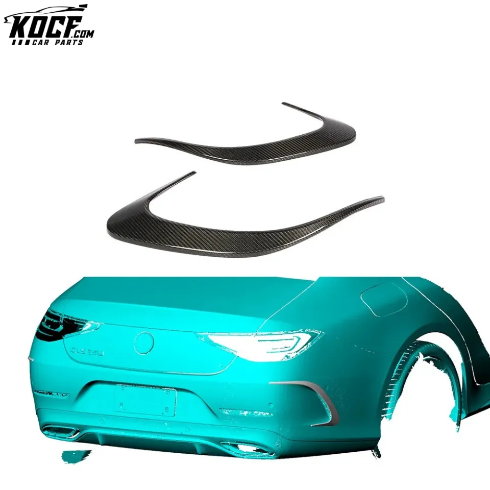 CLS-Class C257 Carbon Fiber CLS63 Rear Bumper Vents Flats for Mercedes Benz CLS400 CLS550 AMG Sedan 2018