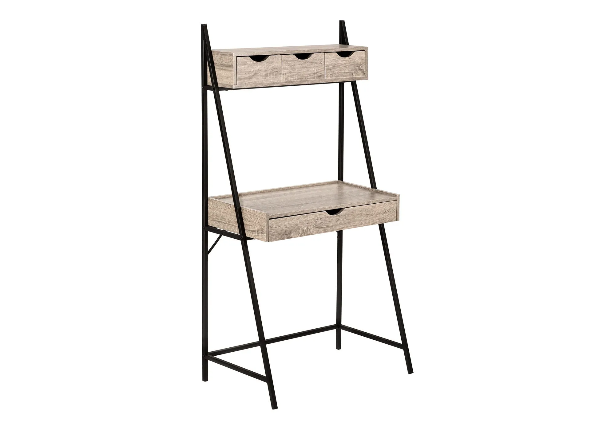 Computer Desk For Home Office, Laptop, Leaning, Storage Drawers, Contemporary & Modern by Couch.com