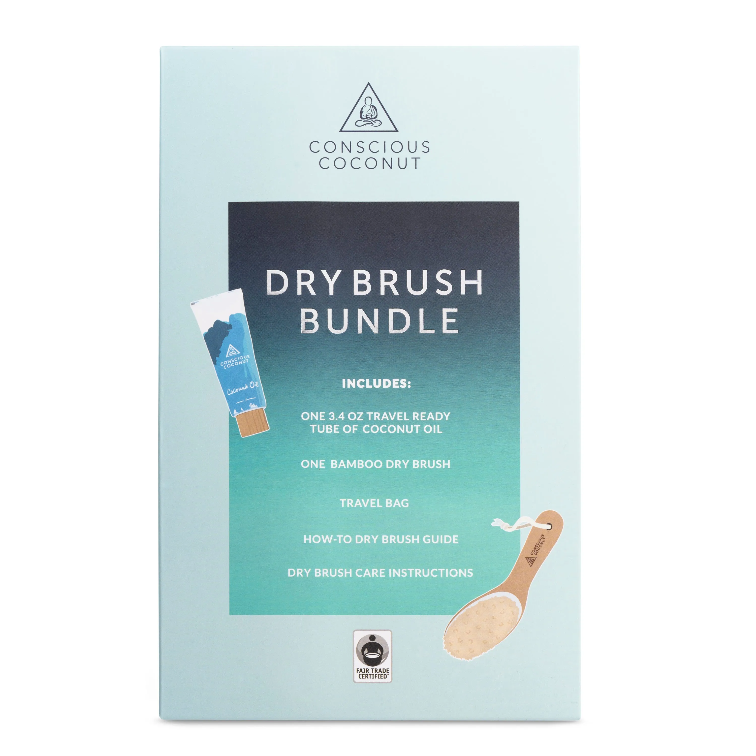 Conscious Coconut Travel Dry Brush Bundle