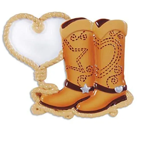 Cowboy Boots Personalized Ornament