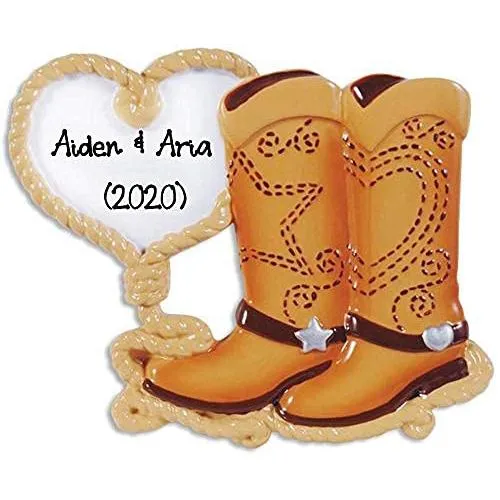 Cowboy Boots Personalized Ornament