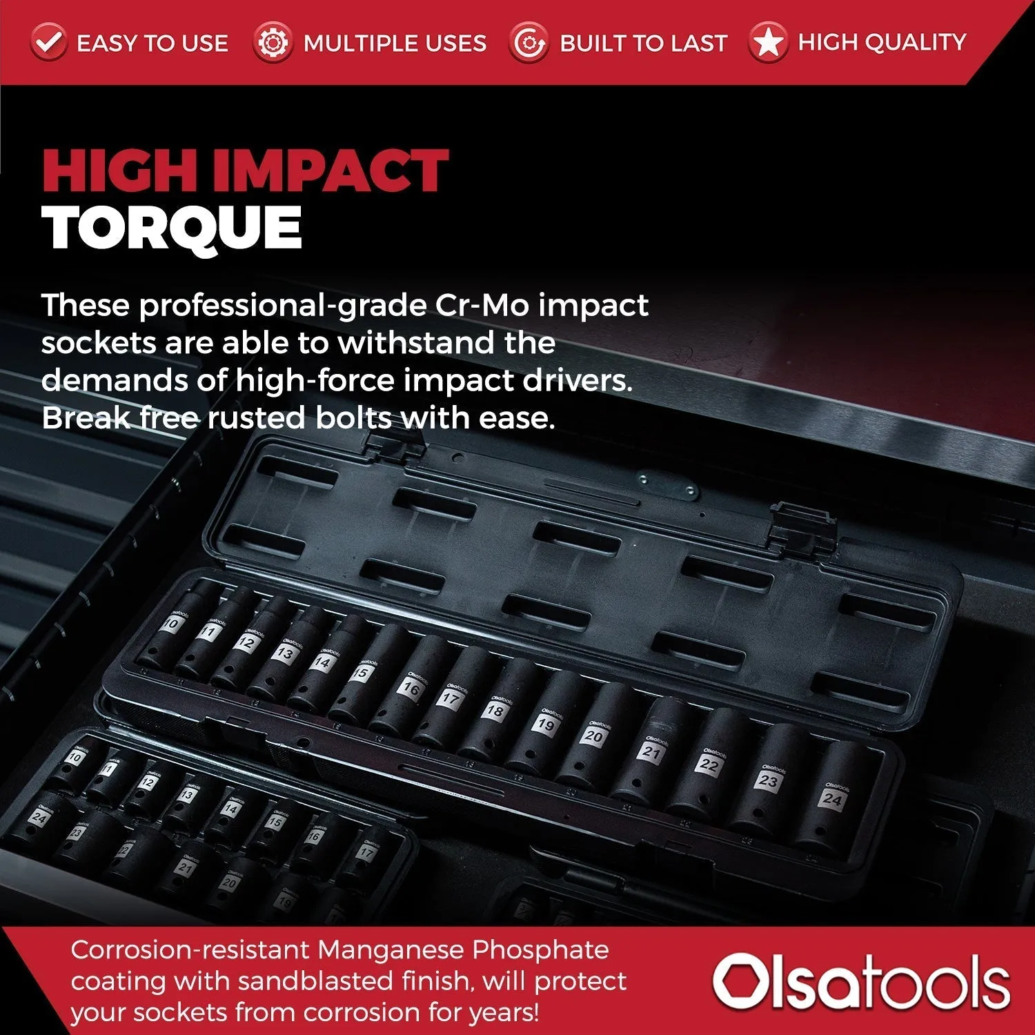 Cr-Mo Impact Socket Sets