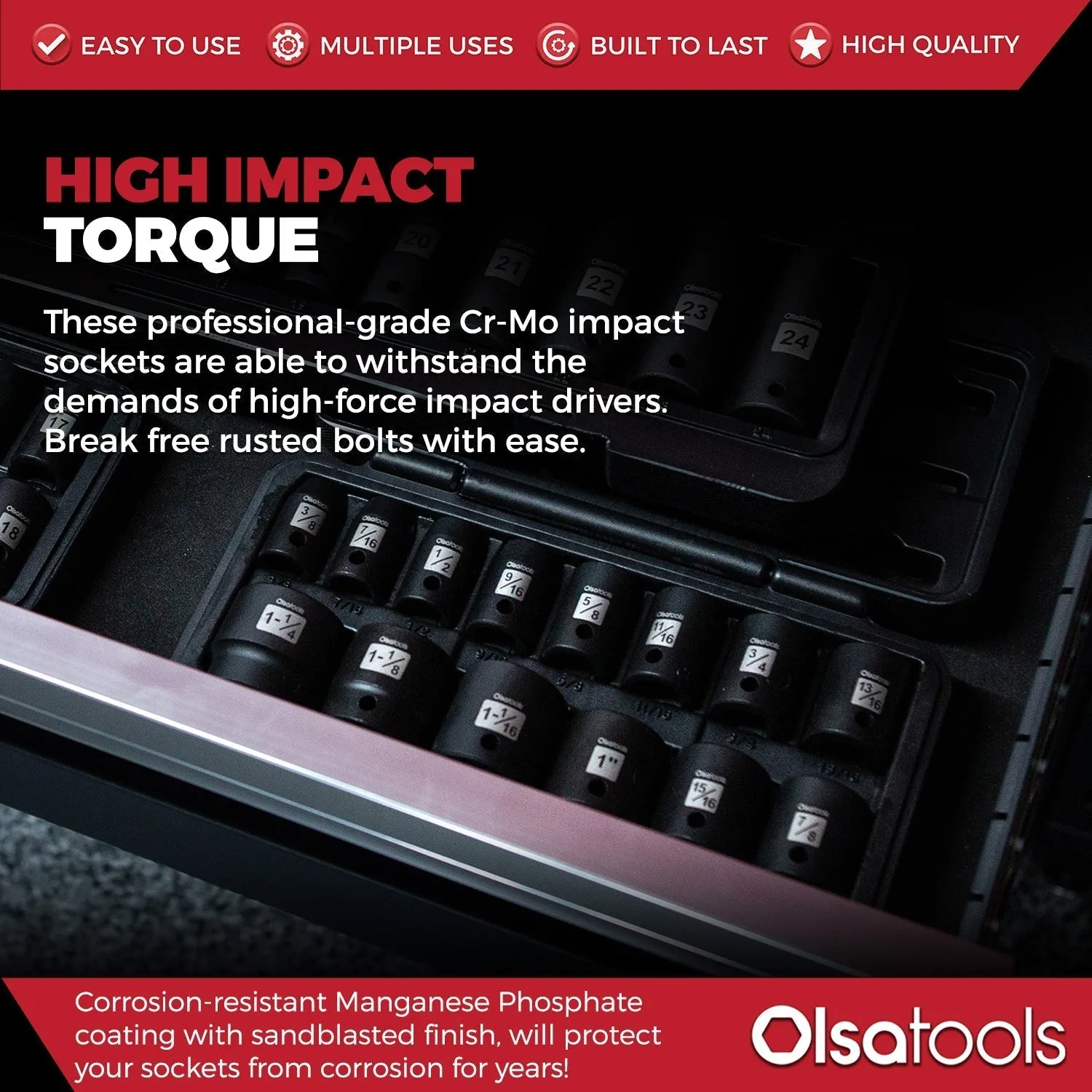 Cr-Mo Impact Socket Sets