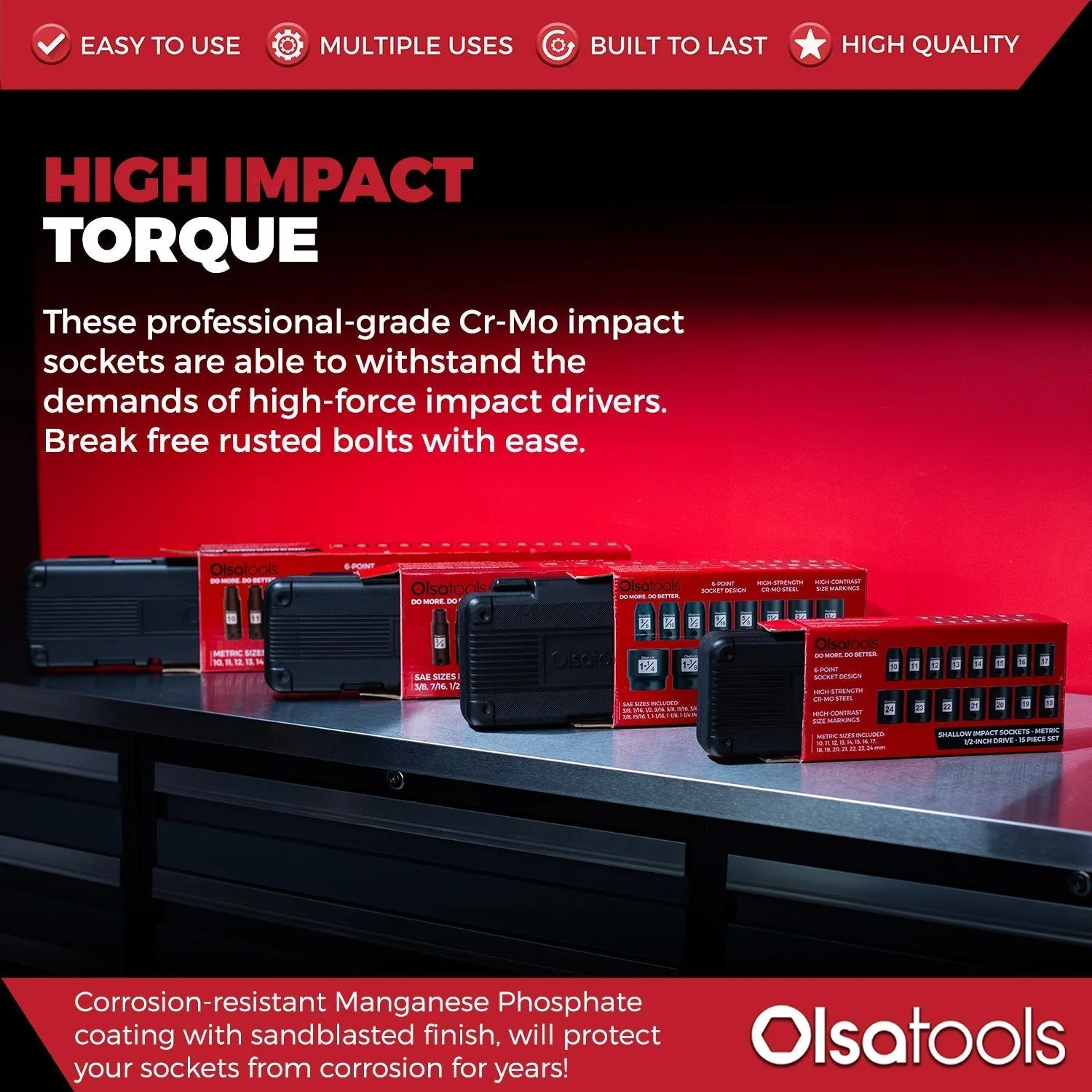 Cr-Mo Impact Socket Sets