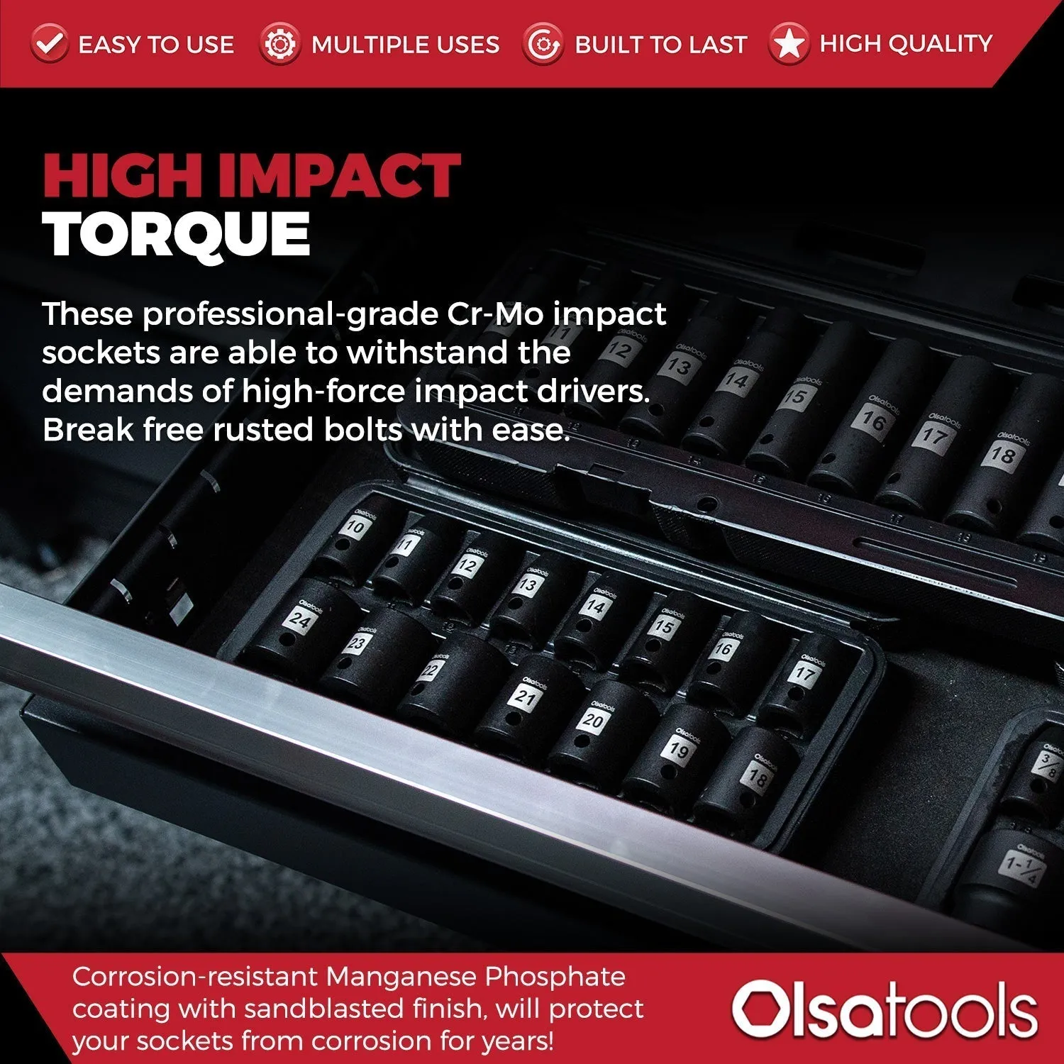 Cr-Mo Impact Socket Sets