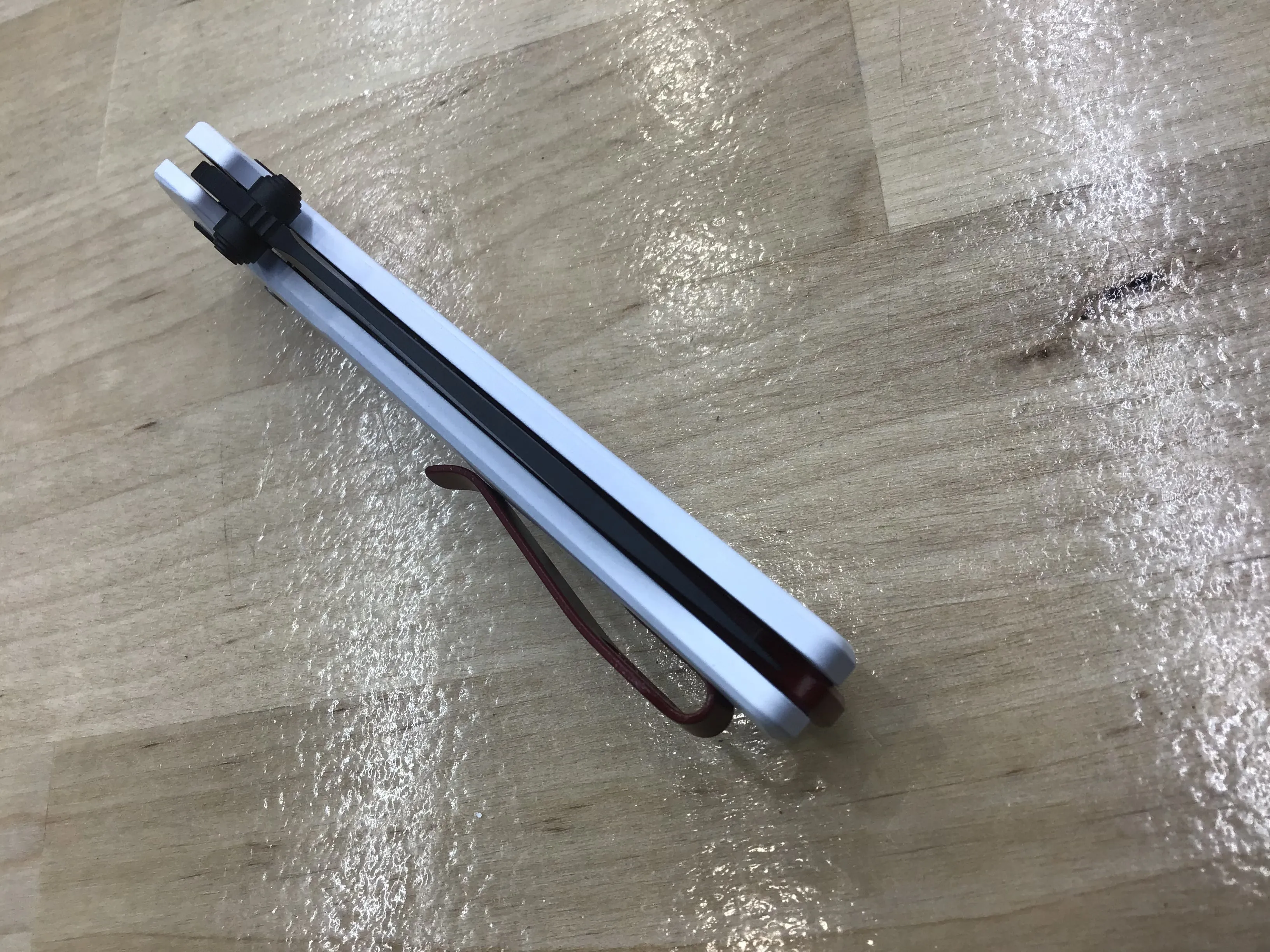 Custom Kershaw Iridium Astros 1990’s Theme D2 Blade Black Cerakote White  Cerakoted Aluminum Handle