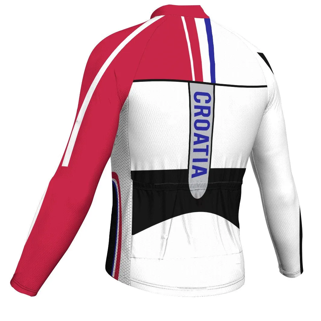 Customized Croatia Long Sleeve Cycling Jersey for Men