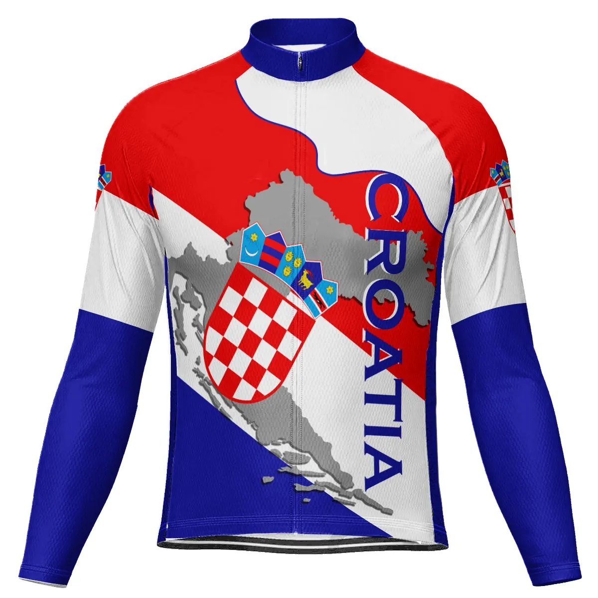 Customized Croatia Long Sleeve Cycling Jersey for Men