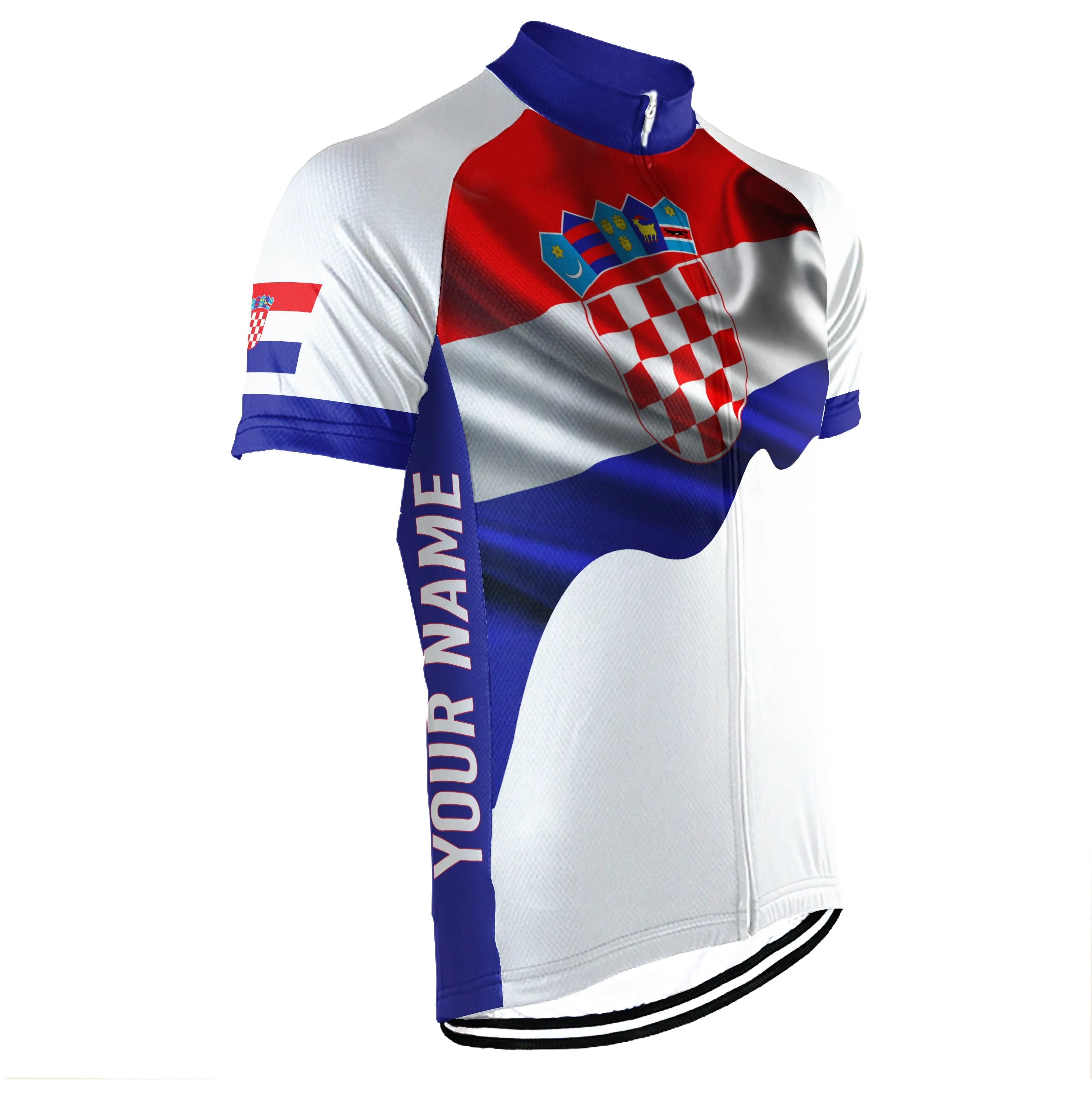 Customized Croatia Short Sleeve Cycling Jersey for Men