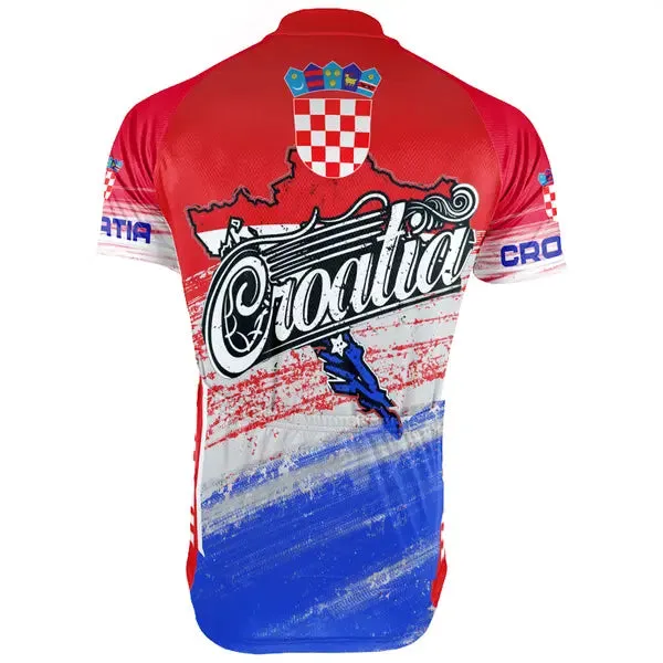 Customized Croatia Short Sleeve Cycling Jersey for Men