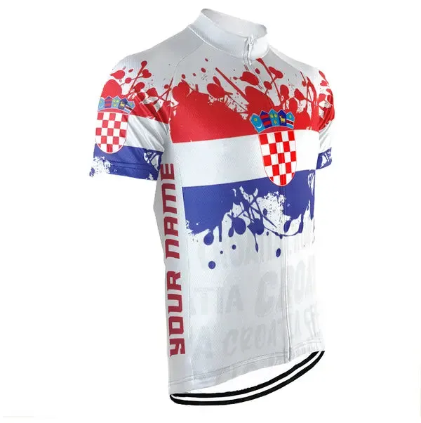 Customized Croatia Short Sleeve Cycling Jersey for Men